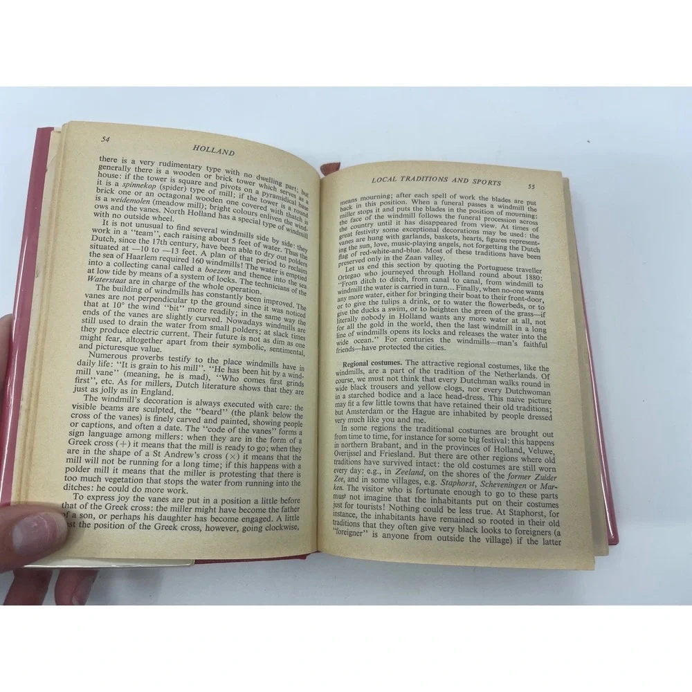 Nagels Encyclopedia Guide Holland 1968 4th Ed Vintage Travel Book Foldout Maps